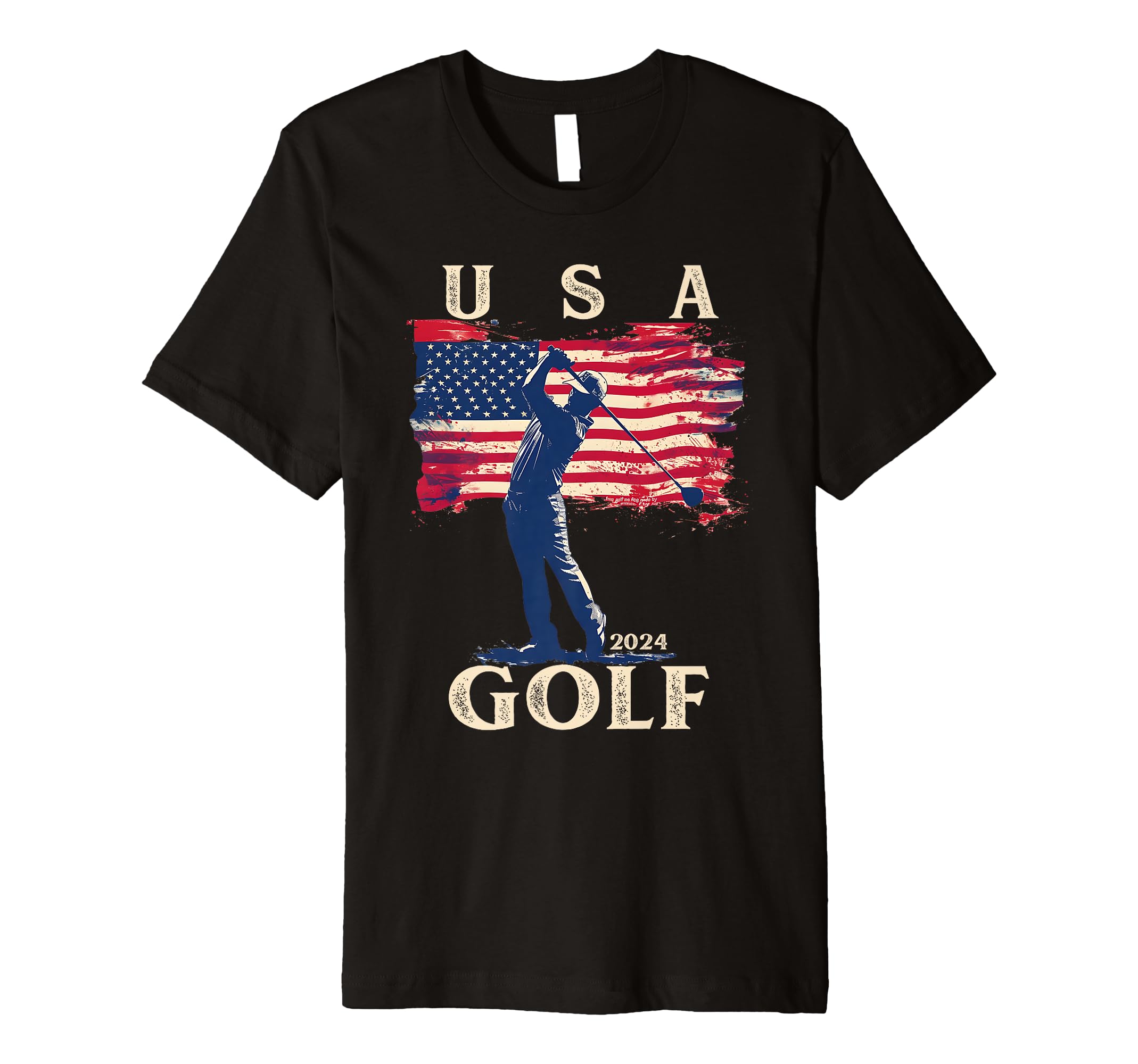 Usa Flag 2024 Fathers Day American T-Shirt - Custom Art Print for Adults - T-Shirt, Sweatshirt, Hoodie