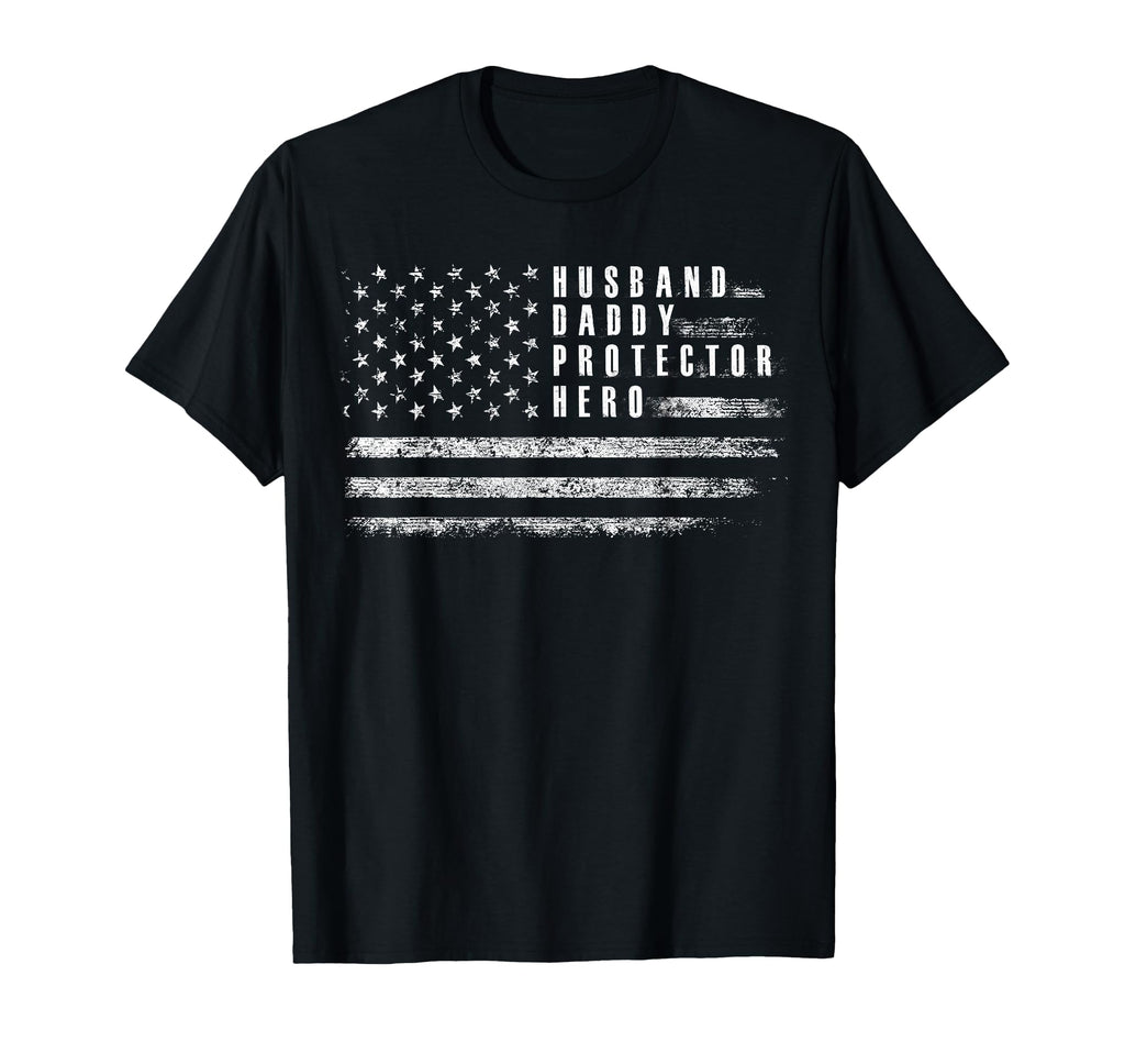 Husband Daddy Protector Hero Fathers T-Shirt - Novelty Apparel for Adults - T-Shirt, Sweatshirt, Hoodie