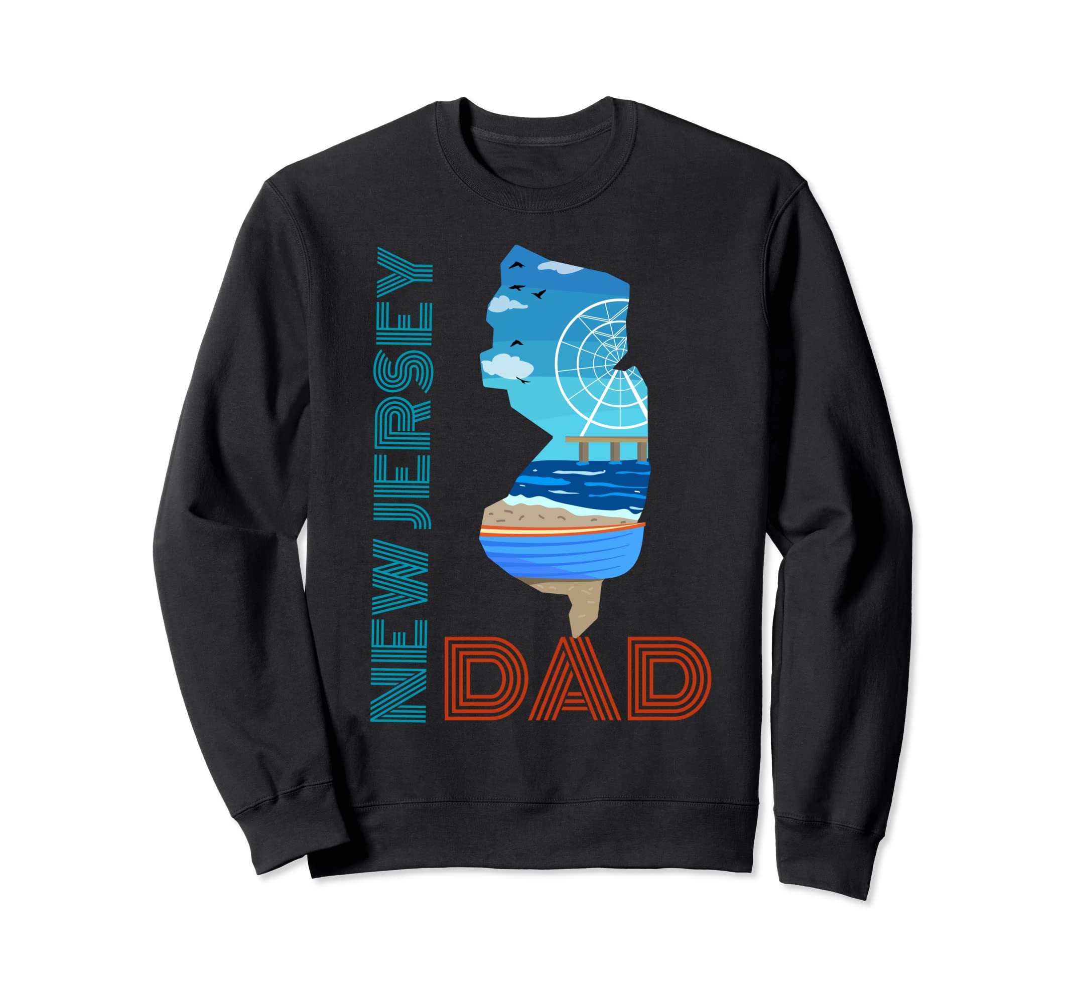 New Jersey Dad Gift Husband Or Sweatshirt - Minimalist Print Men Women - T-Shirt, Sweatshirt, Hoodie