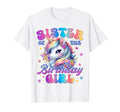 Sister Birthday Unicorn Flower T-Shirt - Casual Everyday Wear Unisex - T-Shirt, Sweatshirt, Hoodie