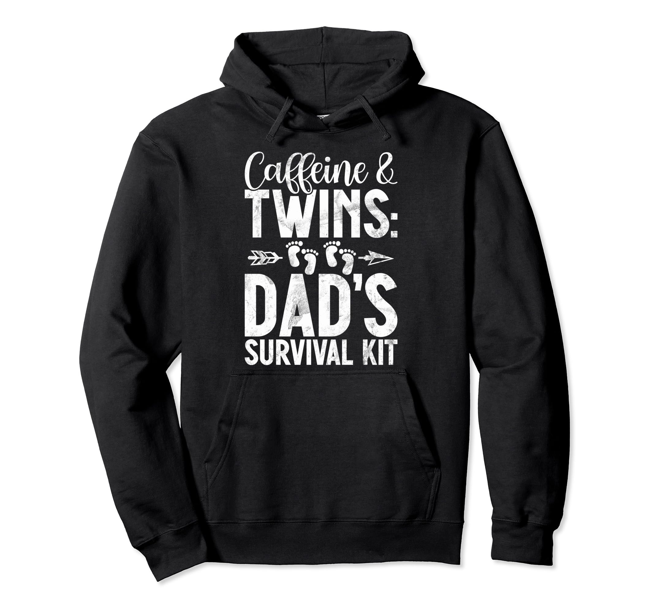 Caffeine And Twins Dads Survival Kit Twin Dad Hoodie - Graphic Print Unisex - T-Shirt, Sweatshirt, Hoodie