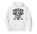 Soccer Auntie Womens Soccer Day Aunt Hoodie - Minimalist Print for Adults - T-Shirt, Sweatshirt, Hoodie