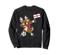 Soccer English Flag Reindeer Sweatshirt - Minimalist Print for Adults - T-Shirt, Sweatshirt, Hoodie