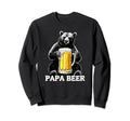 Papa Beer Dad Gifts Bear Beer Glass Sweatshirt - Graphic Print Men Women - T-Shirt, Sweatshirt, Hoodie