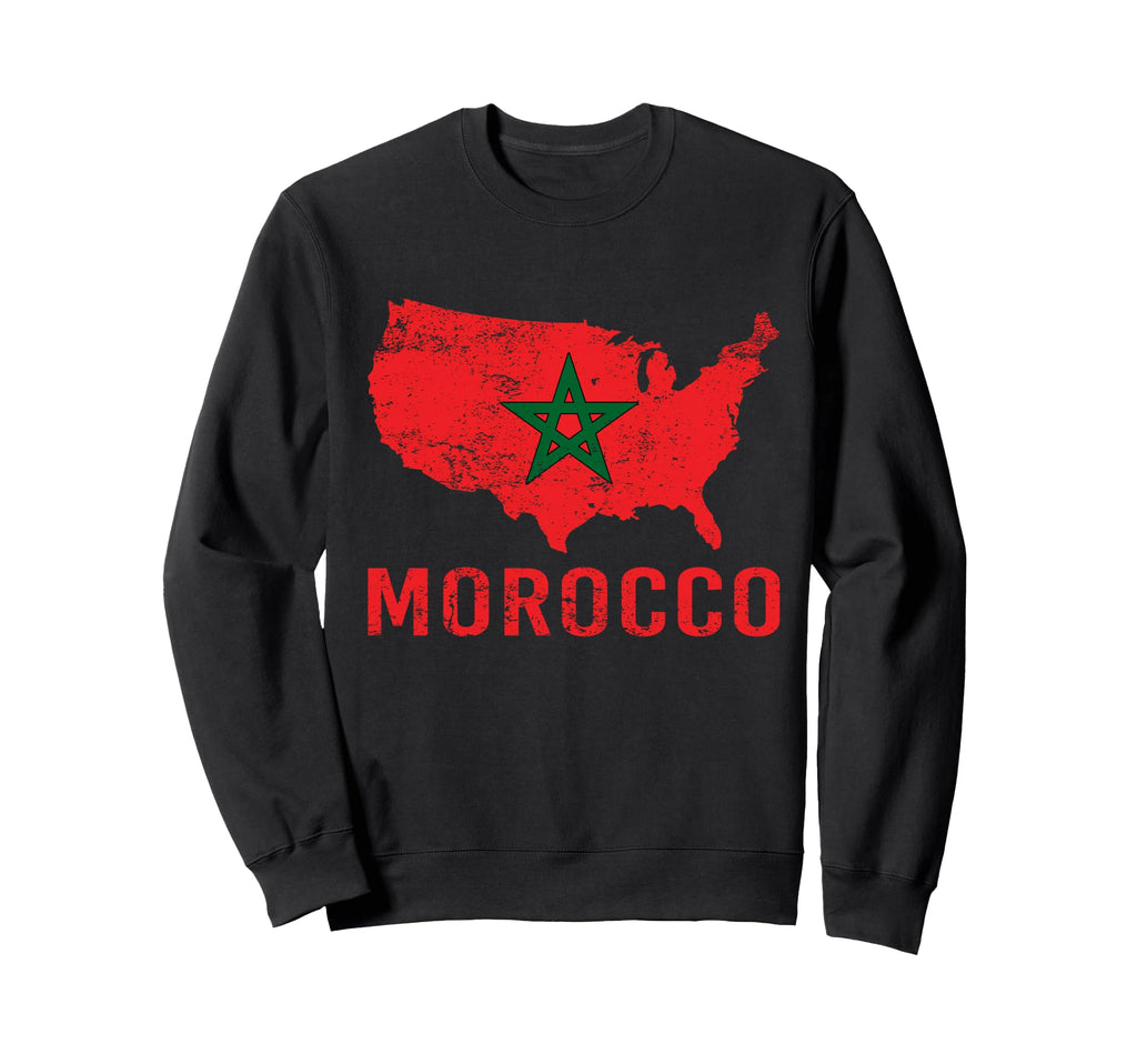 Moorish American Morocco Flag Sweatshirt - Fun Novelty Design Men Women - T-Shirt, Sweatshirt, Hoodie
