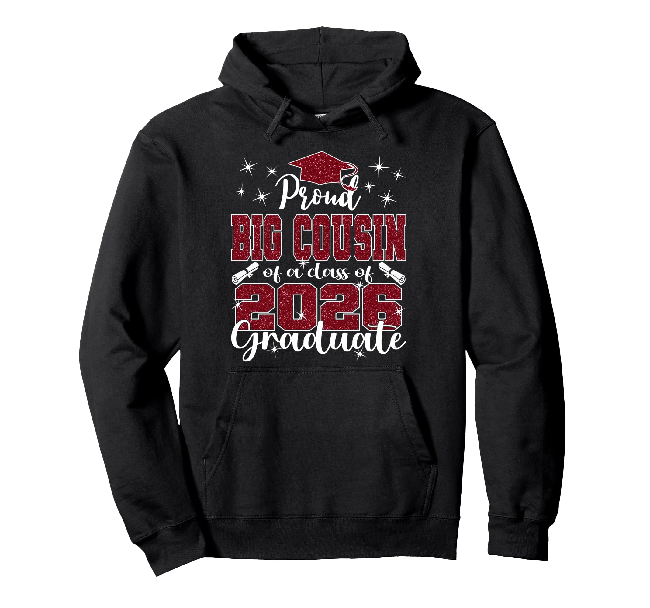 Super Proud Big Cousin 2026 Graduate Hoodie - Graphic Print for Adults - T-Shirt, Sweatshirt, Hoodie
