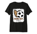 Bleached Soccer Game Day Vibes Soccer Mom T-Shirt - Graphic Print Unisex - T-Shirt, Sweatshirt, Hoodie