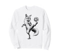 Funny Fox Freestyling Soccer Ball Sweatshirt - Graphic Print Unisex - T-Shirt, Sweatshirt, Hoodie