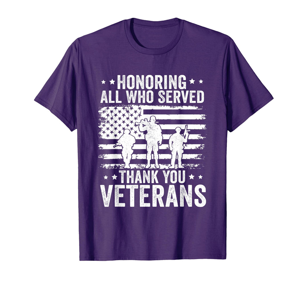 Honoring All Who Served Thank You T-Shirt - Casual Everyday Wear Unisex - T-Shirt, Sweatshirt, Hoodie