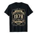 1978 47Yr 47Th Birthday Gifts 47 T-Shirt - Aesthetic Graphic for Adults - T-Shirt, Sweatshirt, Hoodie