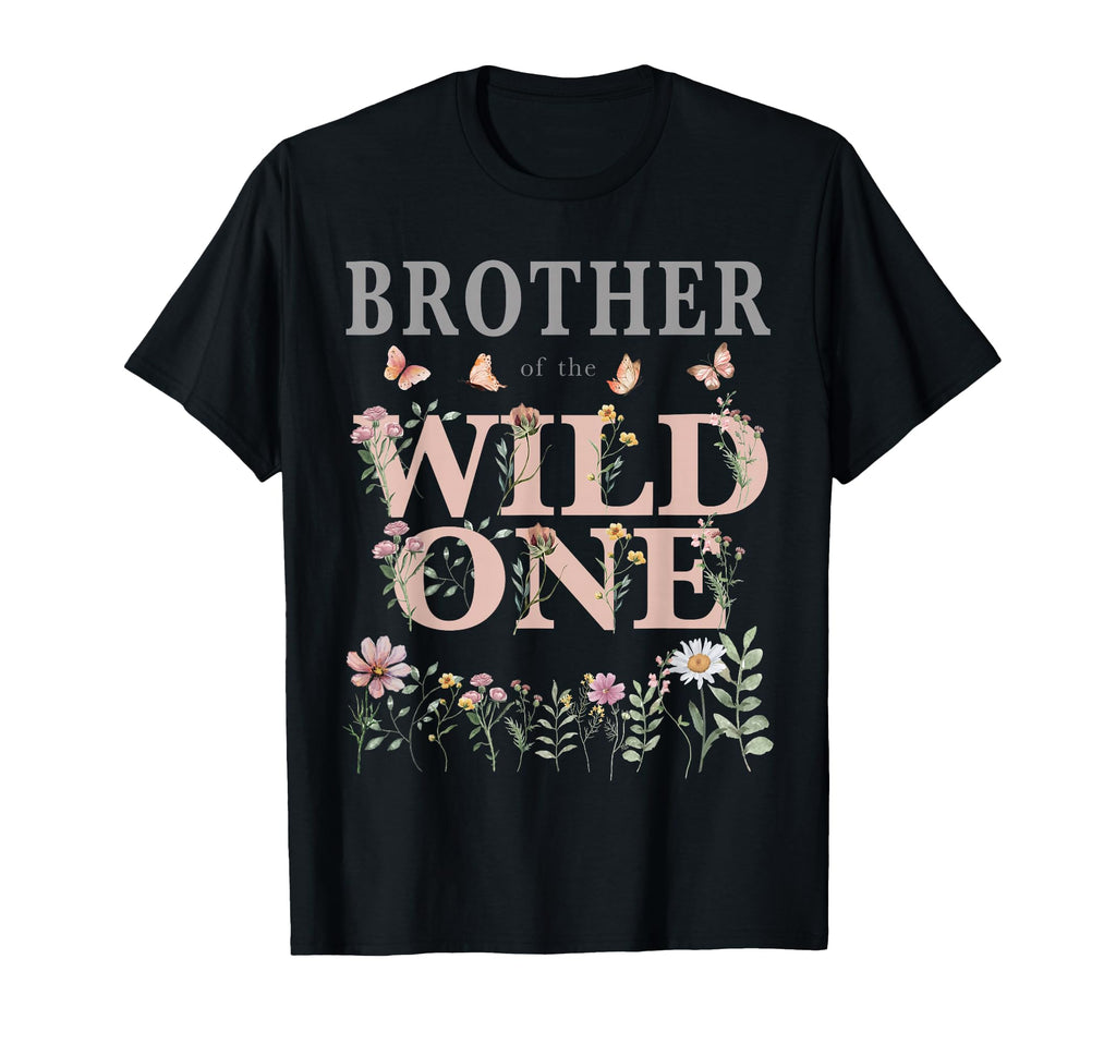 Brother Wild One Wildflower Watercolor T-Shirt - Minimalist Print Unisex - T-Shirt, Sweatshirt, Hoodie