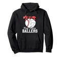 Busy Raising Ballers Baseball Volleyball Hoodie - Custom Art Print Unisex - T-Shirt, Sweatshirt, Hoodie