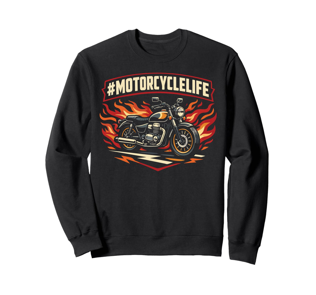 Motorcycle Biker Motorcyclelife Sweatshirt - Minimalist Print for Adults - T-Shirt, Sweatshirt, Hoodie