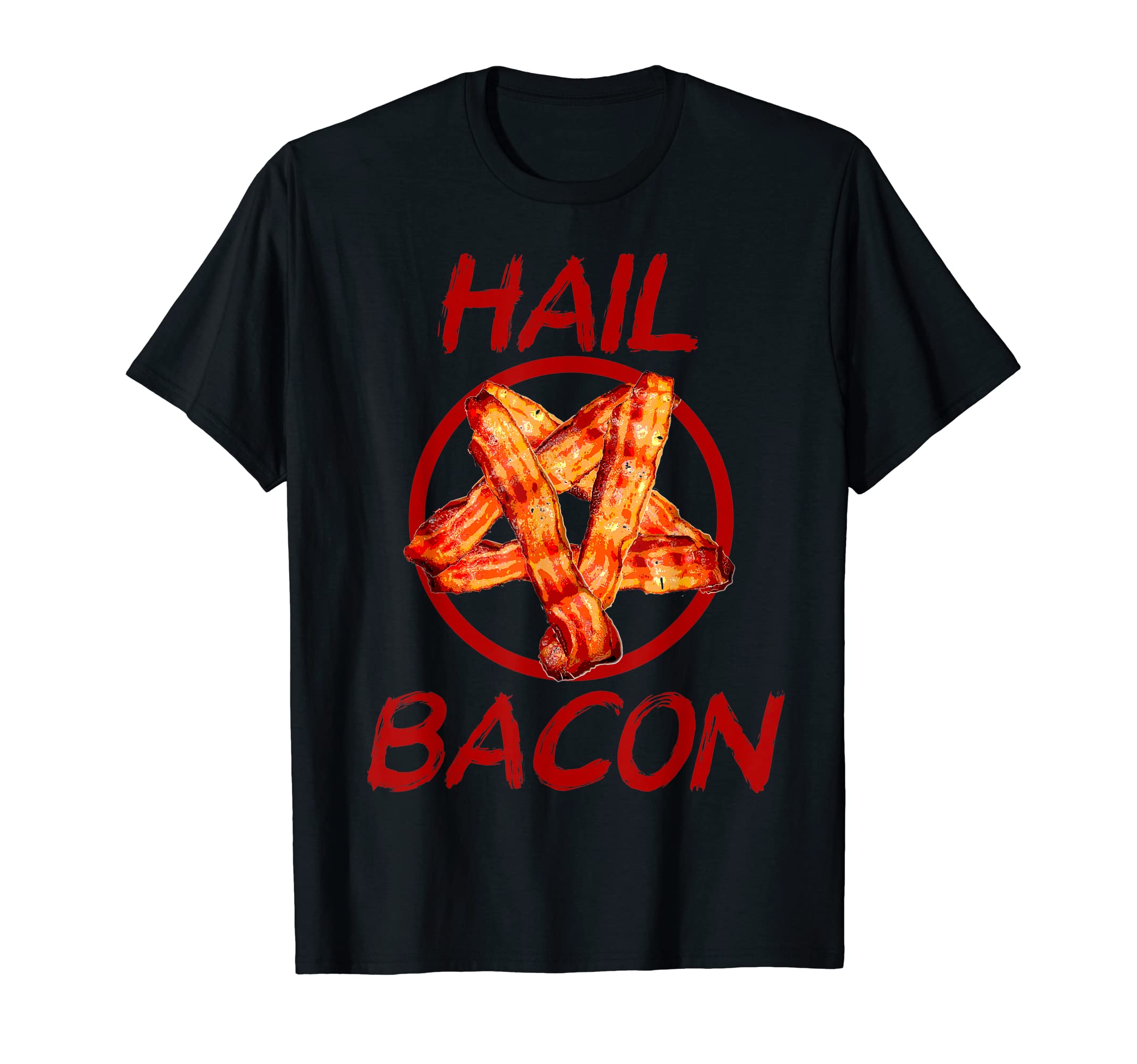 Funny Sarcastic Hail Bacon Satanist T-Shirt - Minimalist Print for Adults - T-Shirt, Sweatshirt, Hoodie