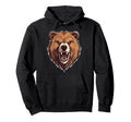 Bear Brown Head Bear Motif Bear Team Or Hoodie - Graphic Print for Adults - T-Shirt, Sweatshirt, Hoodie