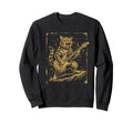 Rock Guitar Cat Funny Sweatshirt - Casual Everyday Wear for Adults - T-Shirt, Sweatshirt, Hoodie