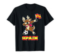 Spain Soccer Reindeer Spanish Flag Soccer T-Shirt - Minimalist Print Unisex - T-Shirt, Sweatshirt, Hoodie