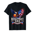 Basketball Dad American Flag Basketball T-Shirt - Graphic Print Unisex - T-Shirt, Sweatshirt, Hoodie
