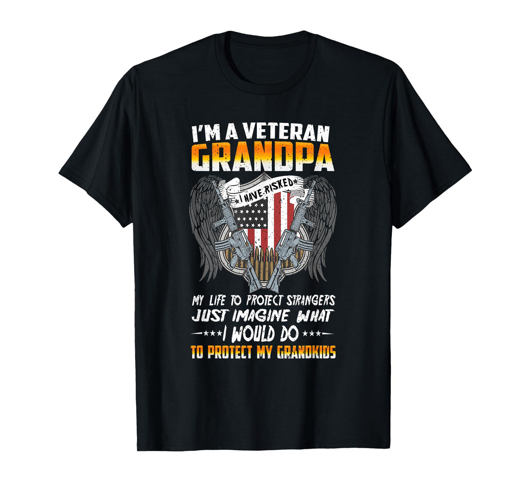 Im Veteran Grandpa Proud Veteran Dad T-Shirt - Custom Art Print Men Women - T-Shirt, Sweatshirt, Hoodie