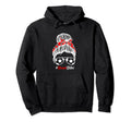 Soccer Sister Messy Bun Hair Gift Hoodie - Aesthetic Graphic for Adults - T-Shirt, Sweatshirt, Hoodie
