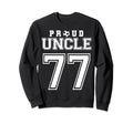 Number 77 Custom Proud Soccer Futbol Sweatshirt - Minimalist Print Unisex - T-Shirt, Sweatshirt, Hoodie