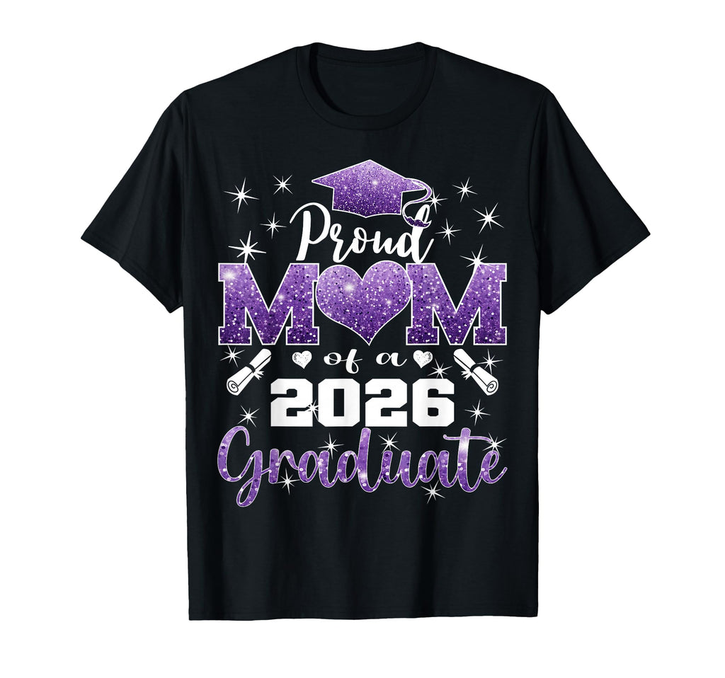 Super Proud Mom 2026 Graduate Senior T-Shirt - Minimalist Print Men Women - T-Shirt, Sweatshirt, Hoodie