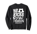 Mom Both Soccer And Dance Mom Sweatshirt - Aesthetic Graphic Men Women - T-Shirt, Sweatshirt, Hoodie