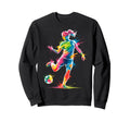 Colorful Funny Soccer Fan Dad Mom Sweatshirt - Trendy Graphic for Adults - T-Shirt, Sweatshirt, Hoodie