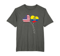 Loving Usa Ecuador Flag Heart Ecuadorian T-Shirt - Custom Art Print Unisex - T-Shirt, Sweatshirt, Hoodie