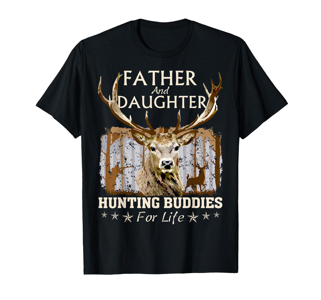 Father And Daughter Hunting Buddies T-Shirt - Minimalist Print for Adults - T-Shirt, Sweatshirt, Hoodie