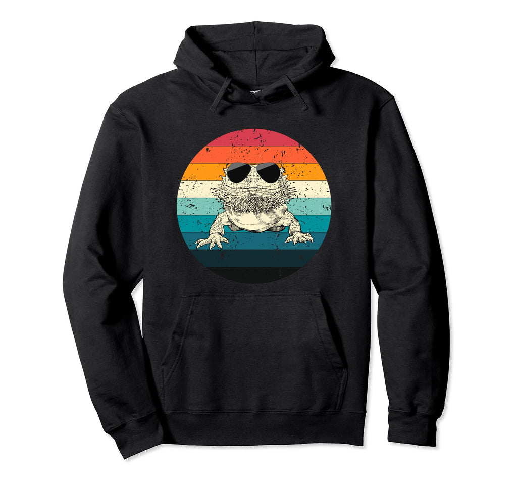 Bearded Dragon Sunglasses Reptile Hoodie - Custom Art Print for Adults - T-Shirt, Sweatshirt, Hoodie