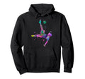 Colorful Soccer Bicycle Kick Splash Hoodie - Custom Art Print Men Women - T-Shirt, Sweatshirt, Hoodie