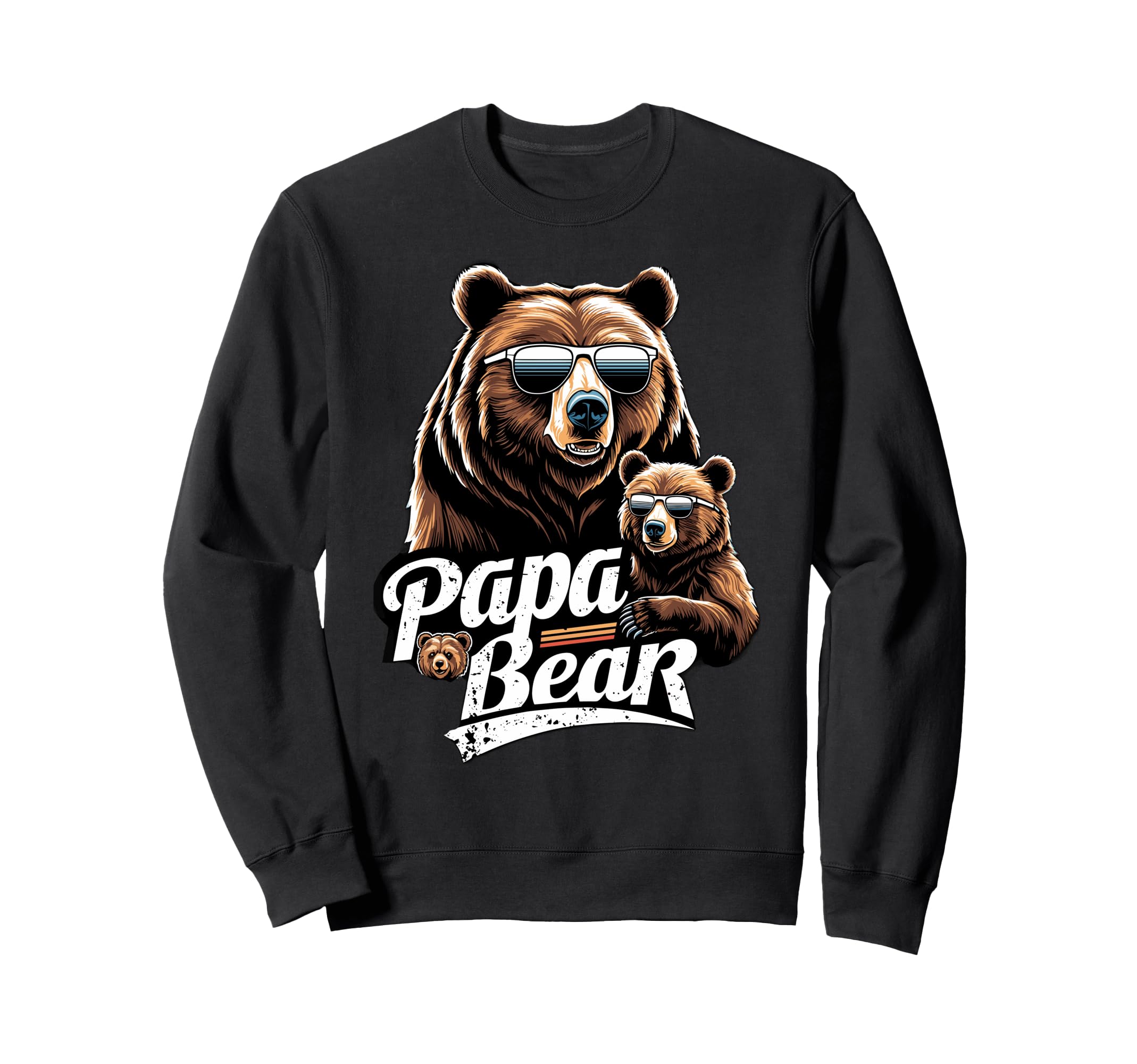 Papa Bear Husband Father Family Sweatshirt - Minimalist Print for Adults - T-Shirt, Sweatshirt, Hoodie