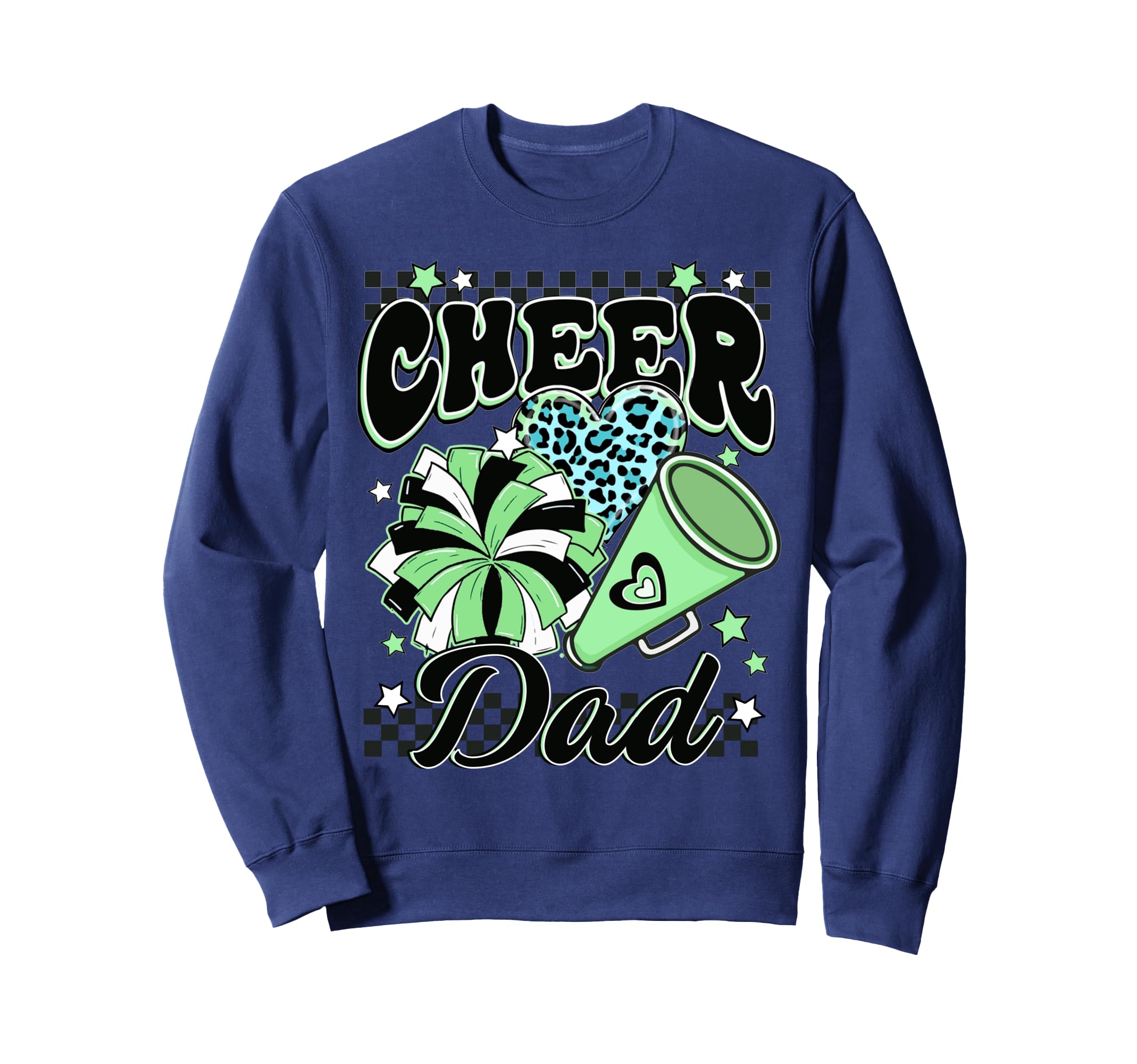 Groovy Cheer Dad Tees Cheerleader Sweatshirt - Fun Novelty Design Men Women - T-Shirt, Sweatshirt, Hoodie