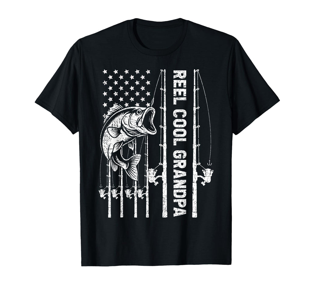 Reel Grandpa Fishing Fathers Day T-Shirt - Graphic Print Men Women - T-Shirt, Sweatshirt, Hoodie