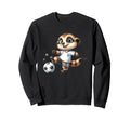Meerkat Soccer Player Cartoon Sweatshirt - Graphic Print for Adults - T-Shirt, Sweatshirt, Hoodie