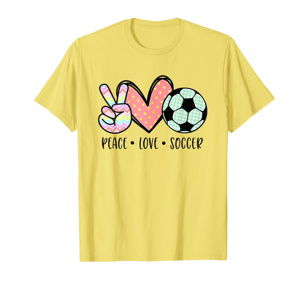 Soccer Lover Gifts Peace Love Soccer T-Shirt - Aesthetic Graphic Unisex - T-Shirt, Sweatshirt, Hoodie