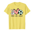 Soccer Lover Gifts Peace Love Soccer T-Shirt - Aesthetic Graphic Unisex - T-Shirt, Sweatshirt, Hoodie
