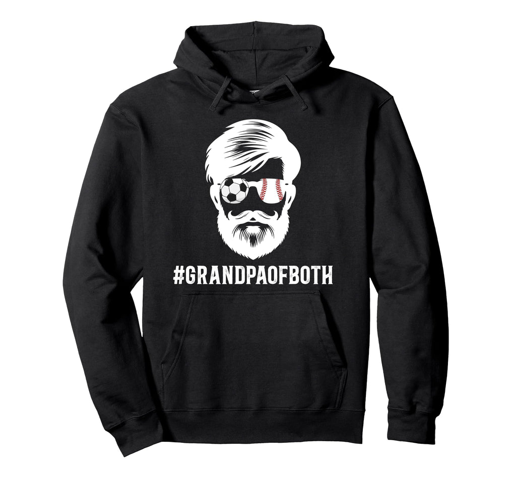 Grandpa Both Baseball Soccer Grandpa Hoodie - Trendy Graphic for Adults - T-Shirt, Sweatshirt, Hoodie
