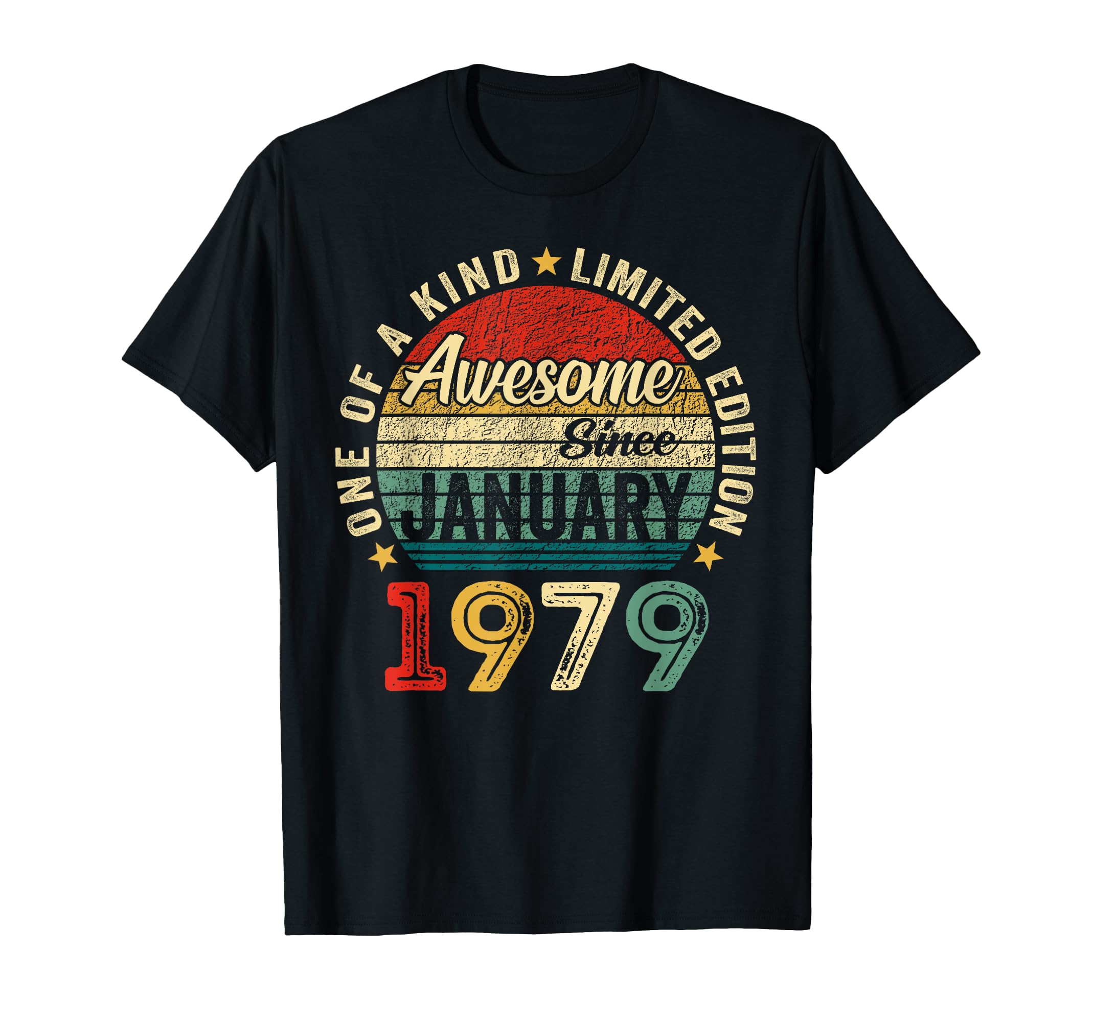 46 Year Old January 1979 46Th Birthday T-Shirt - Unique Graphic for Adults - T-Shirt, Sweatshirt, Hoodie