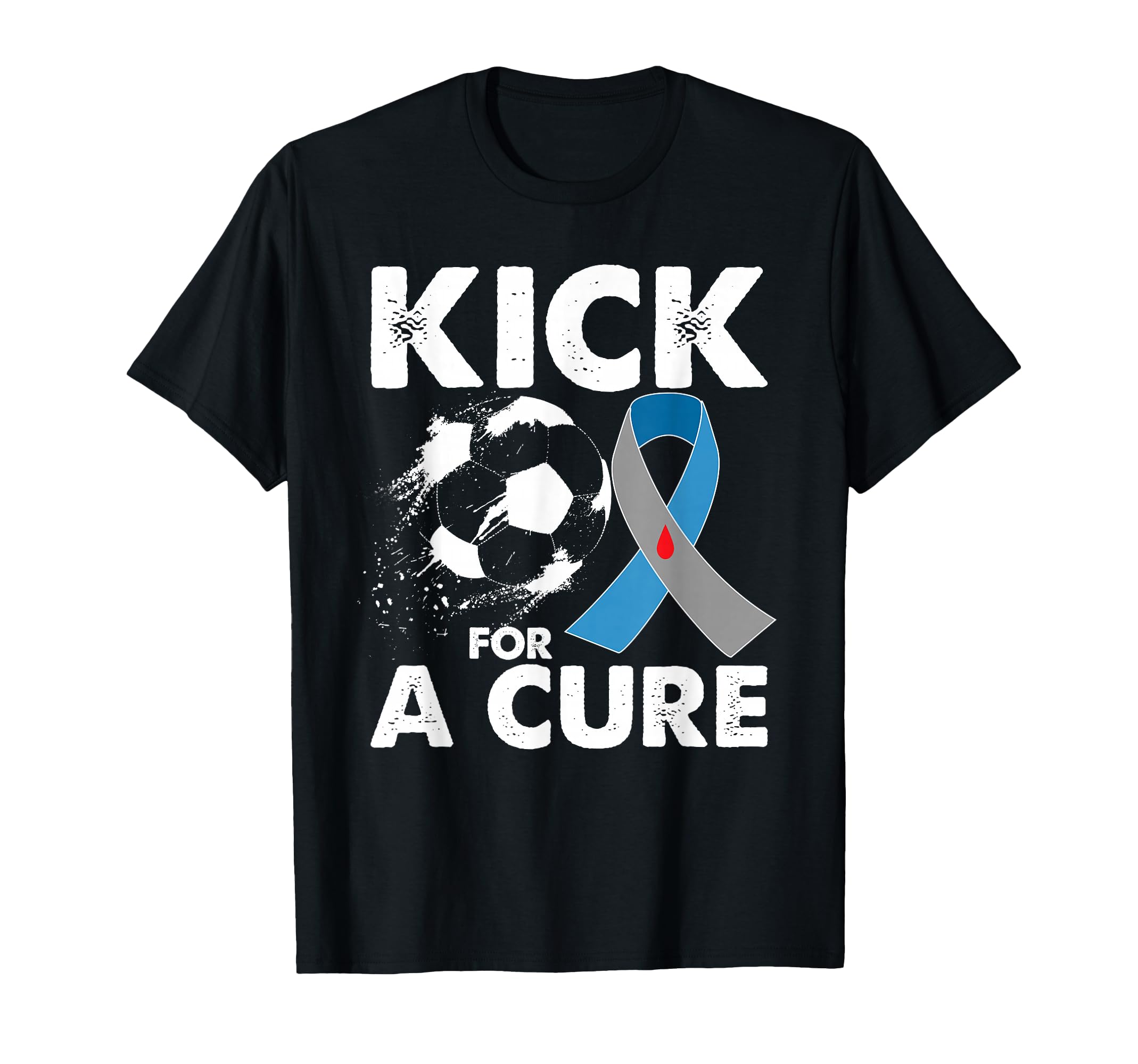 Kick Cure Soccer Type 1 T1D Diabetes T-Shirt - Unique Graphic Unisex - T-Shirt, Sweatshirt, Hoodie