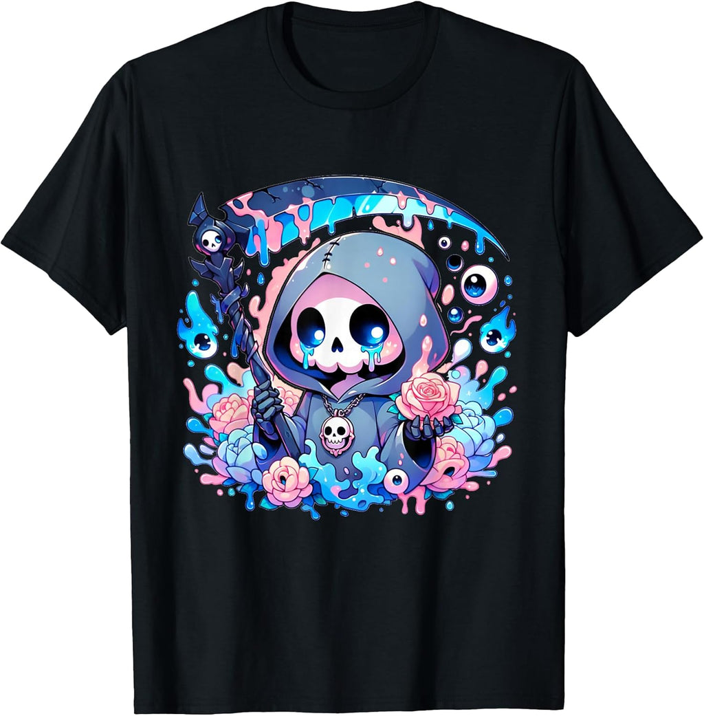 Funny Creepy Pastel Goth Reaper Apparel - Adult & Kids T-Shirts, Sweatshirts & Hoodies apparel design preview 1