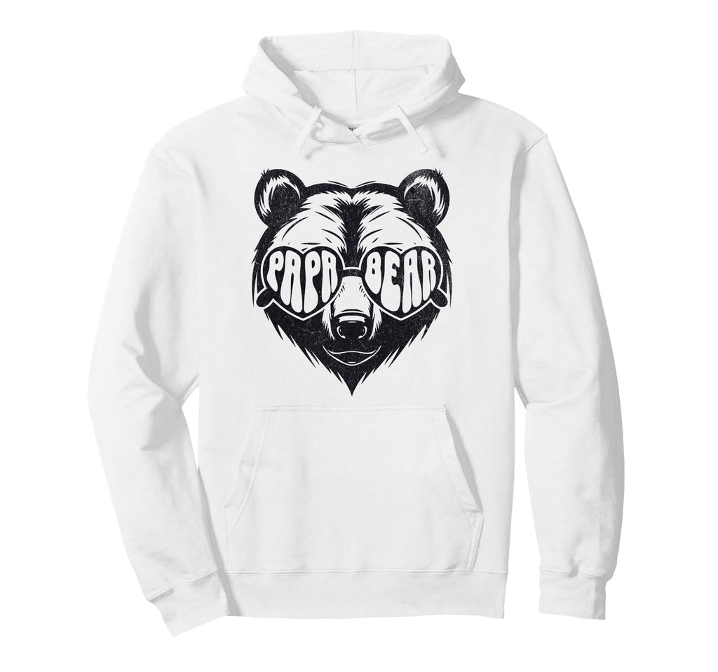 Papa Bear Fathers Day Bear Face Hoodie - Unique Graphic for Adults - T-Shirt, Sweatshirt, Hoodie