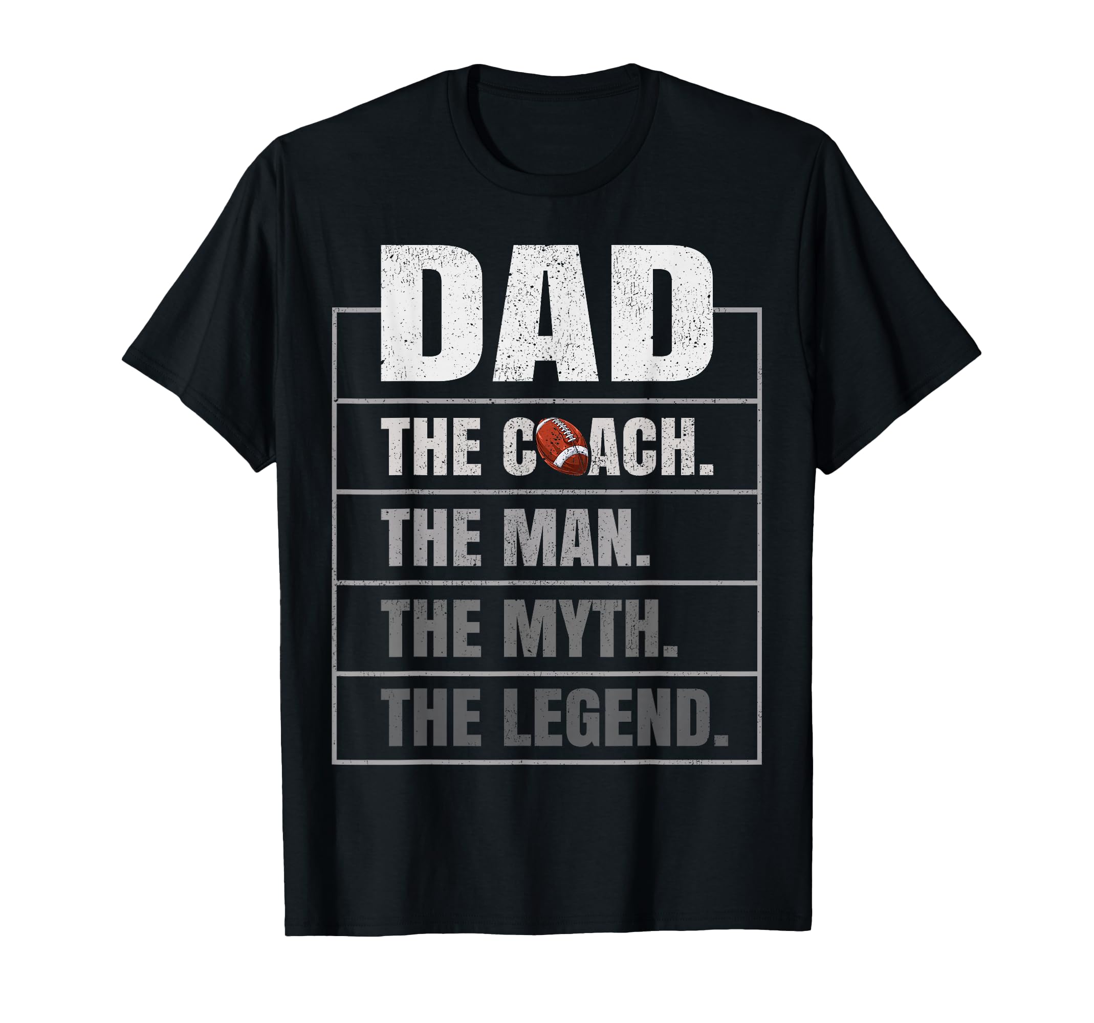 Flag Football Coach Dad Myth Legend T-Shirt - Custom Art Print for Adults - T-Shirt, Sweatshirt, Hoodie