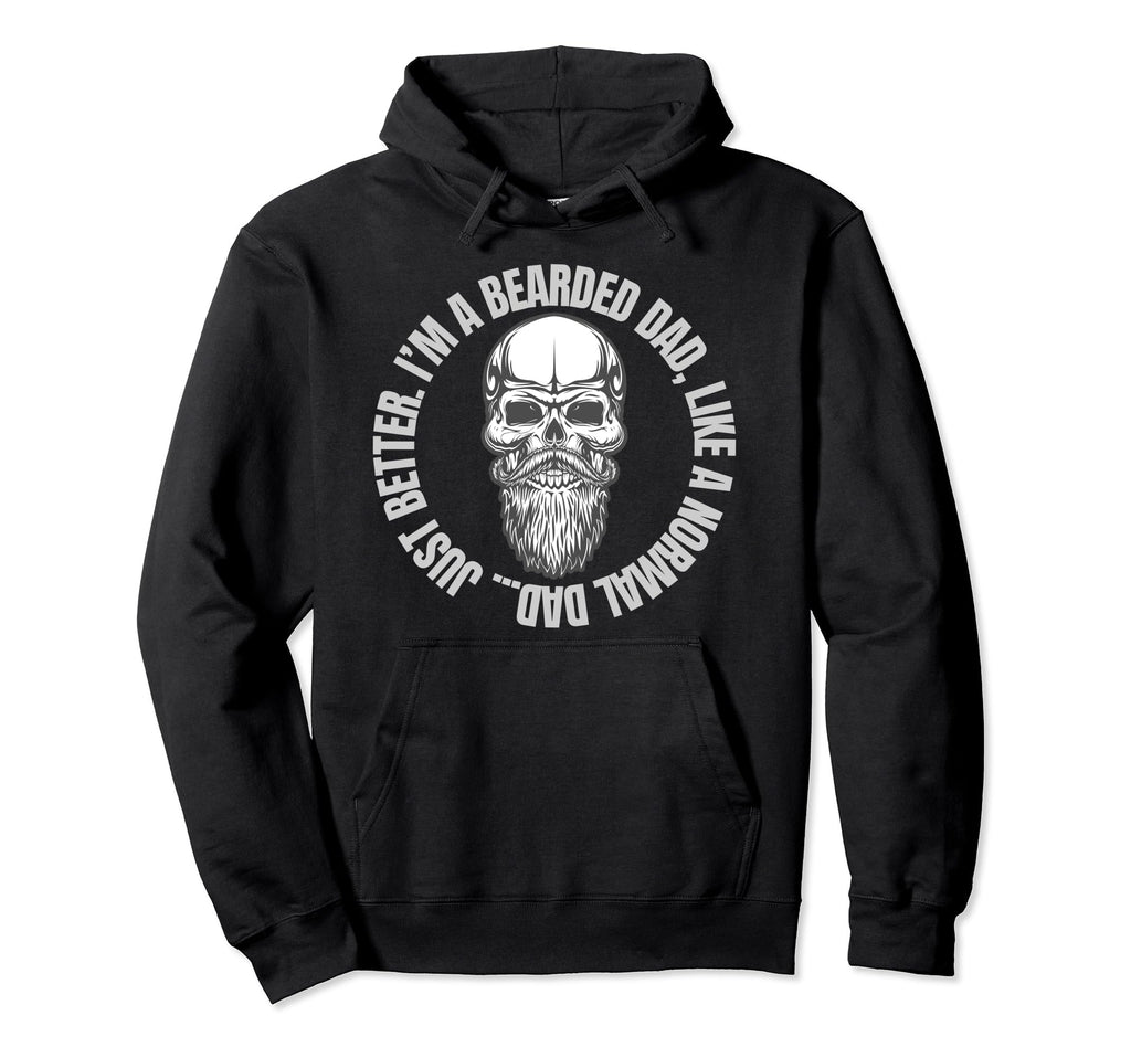 Bearded Dad Mens Beard Funny Superhero Hoodie - Minimalist Print Unisex - T-Shirt, Sweatshirt, Hoodie