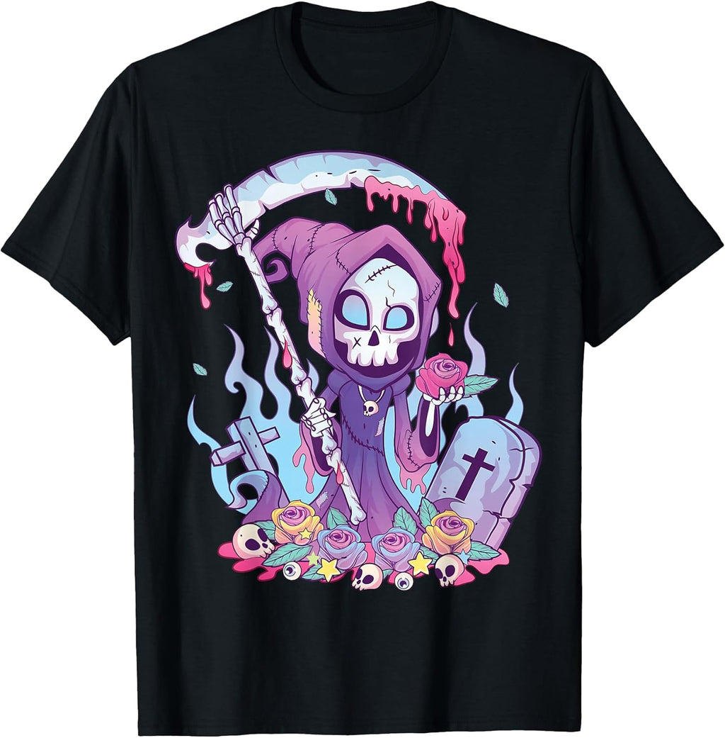 Pastel Goth Creepy Death Grim Reaper Kawaii Occult - Adult & Kids T-Shirts, Sweatshirts & Hoodies apparel design preview 1