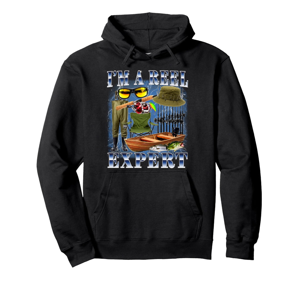 Im Reel Expert Bootleg 90S Fisherman Hoodie - Fun Novelty Design Unisex - T-Shirt, Sweatshirt, Hoodie