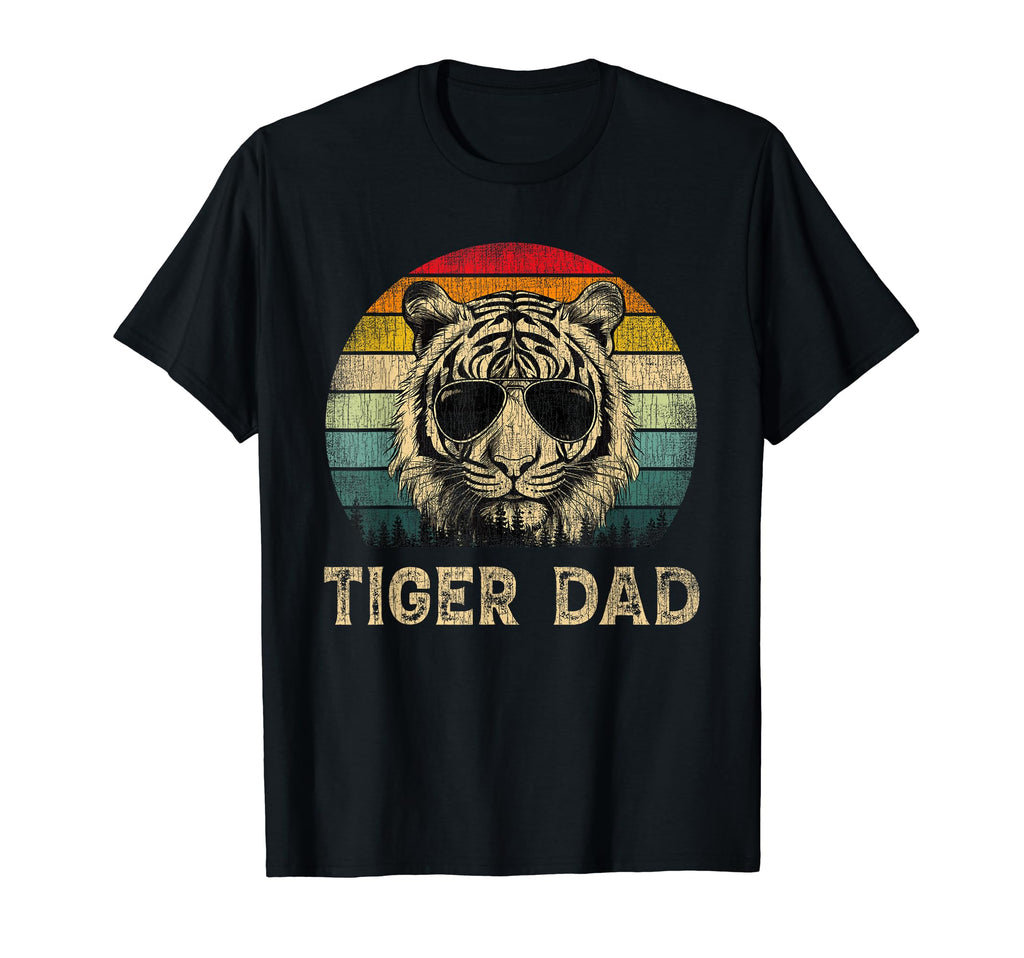 Tiger Dad Tiger Lovers Daddy Fathers T-Shirt - Minimalist Print Men Women - T-Shirt, Sweatshirt, Hoodie