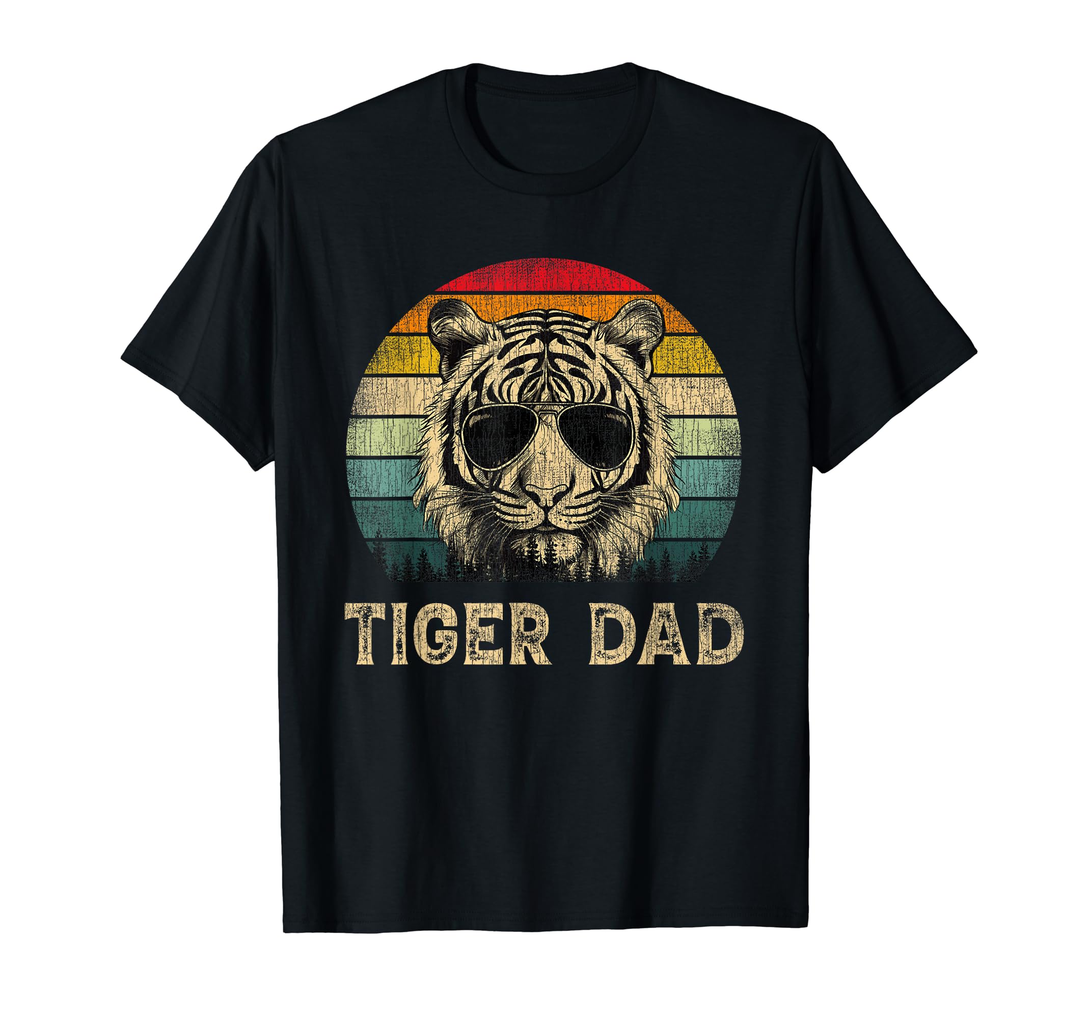 Tiger Dad Tiger Lovers Daddy Fathers T-Shirt - Minimalist Print Men Women - T-Shirt, Sweatshirt, Hoodie