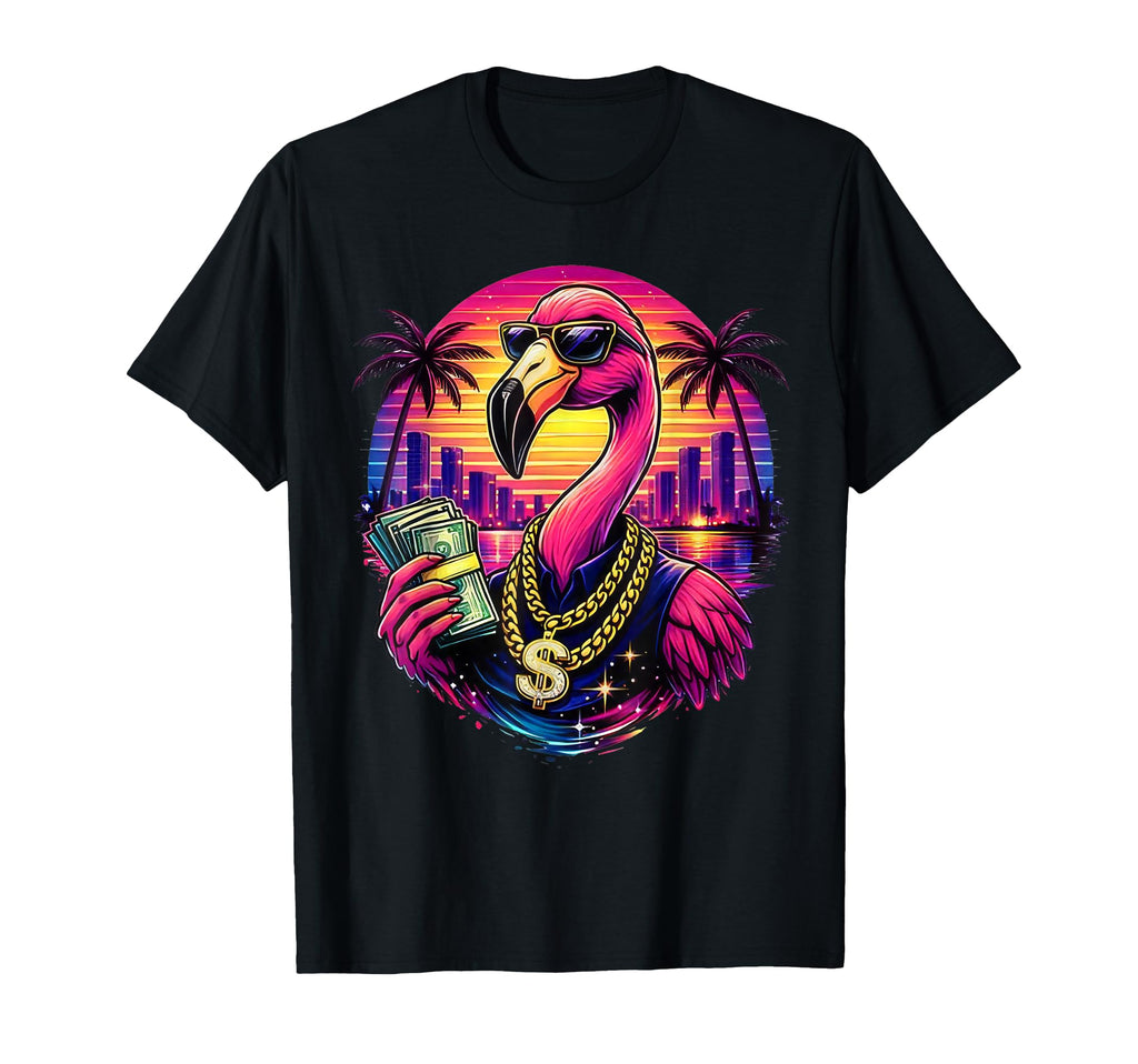 Flamingo Gangster Gta Inspired Vice T-Shirt - Aesthetic Graphic for Adults - T-Shirt, Sweatshirt, Hoodie